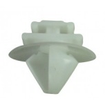 White 8mm Moulding Clips x10